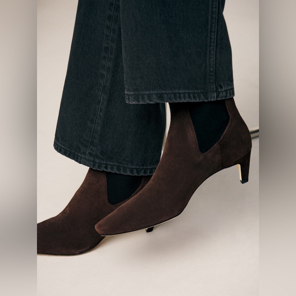 Reformation Roberta Brown Suede Ankle Boots